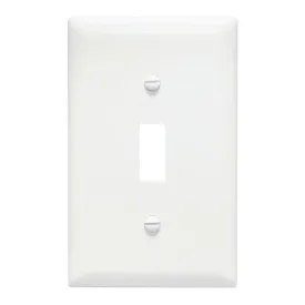 1-Gang Toggle Wall Plate White