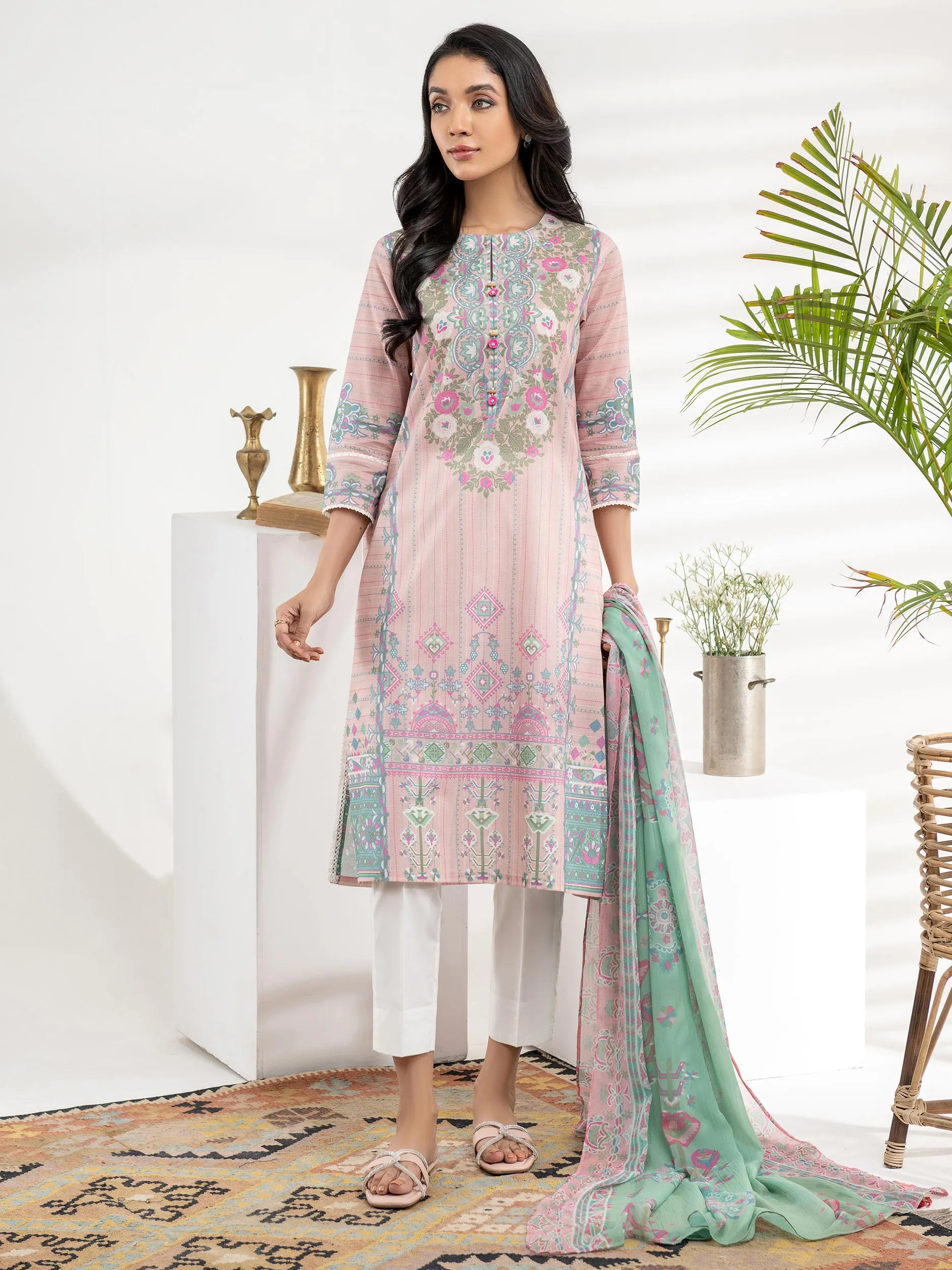 2 Piece Lawn Suit-Printed (Unstitched)