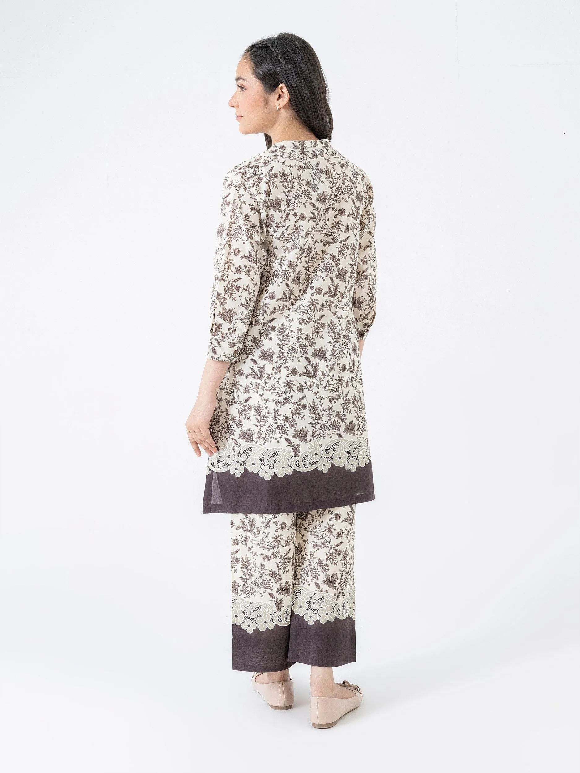 2 Piece Lawn Suit-Printed