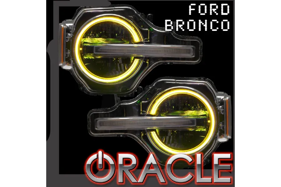 2021  Ford Bronco Oracle  Color shift RGB W Headlight Halo Upgrade Kit, No Controller