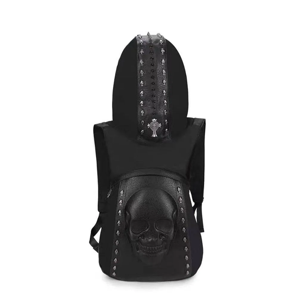 3D Backpack Mens Studded Lion King Hooded Backpack