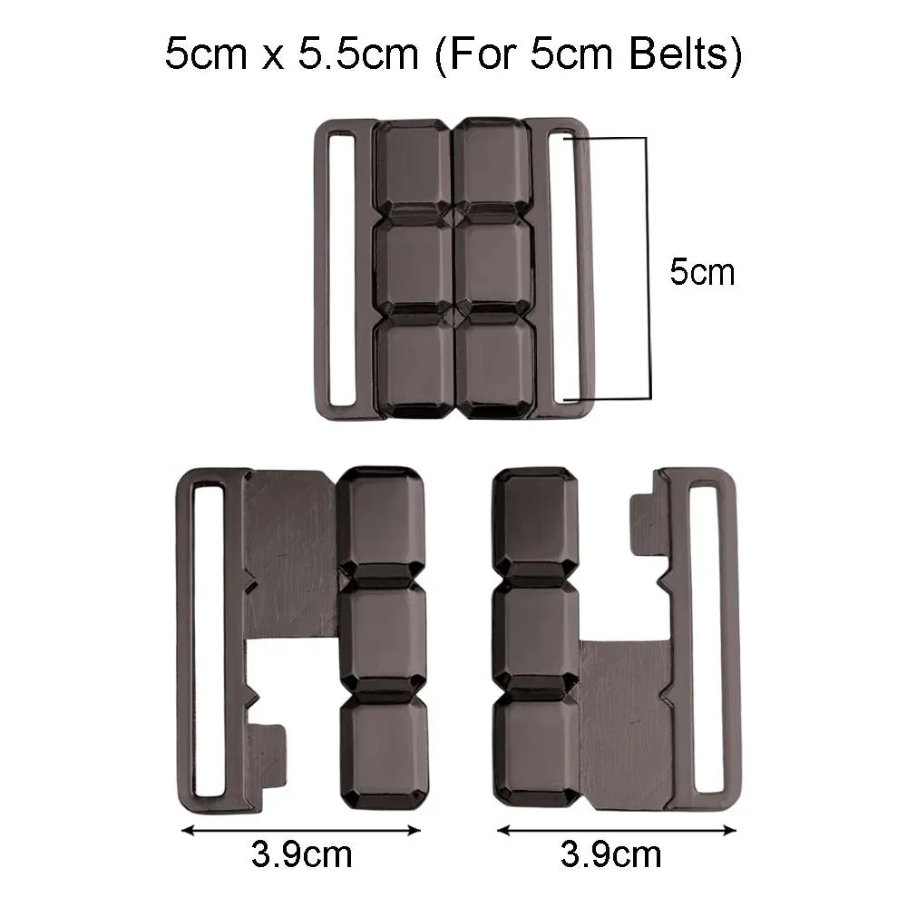 3D Blocks Symmetric Design Closure Clasp Belt Buckle