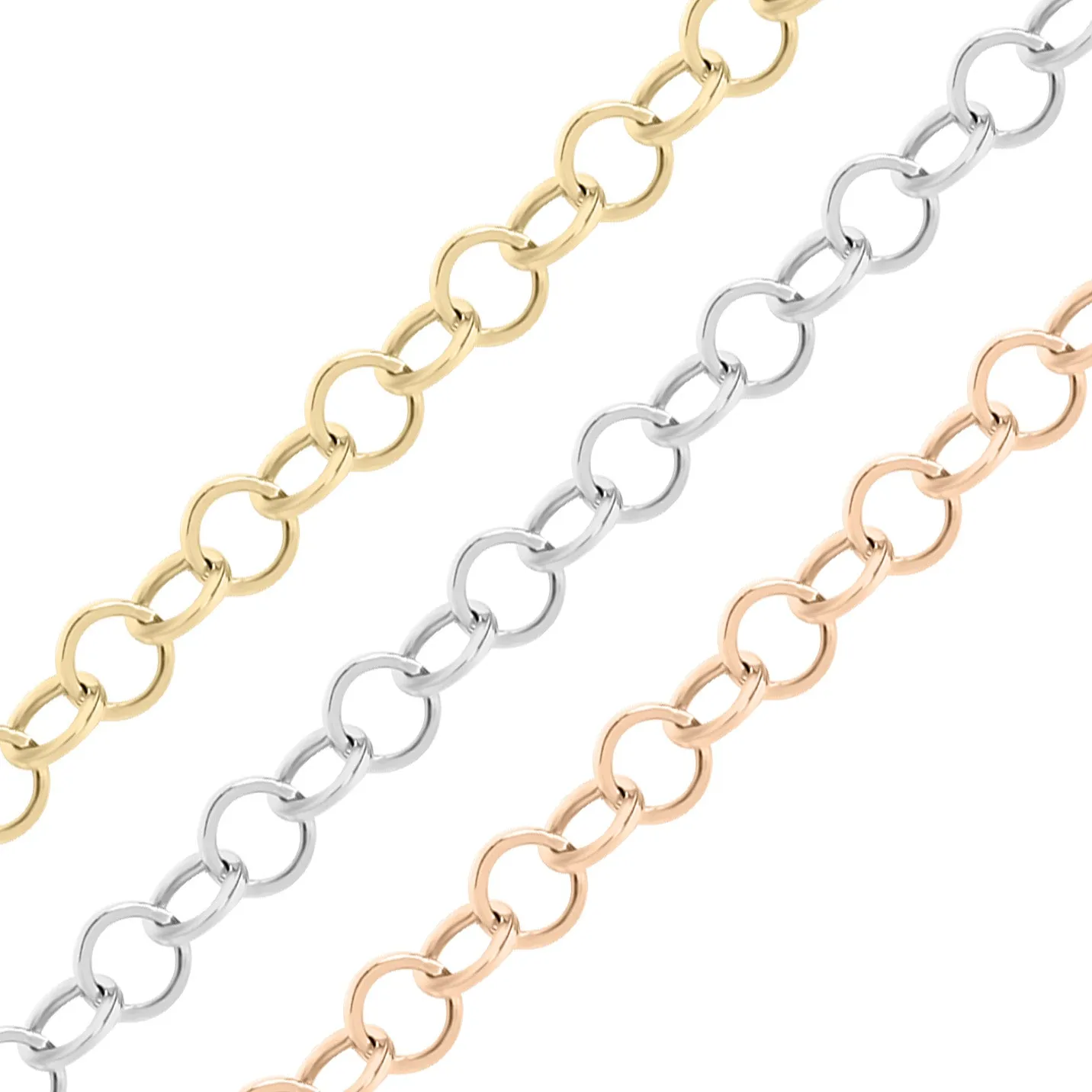 3mm Stainless Steel Circle Cable Permanent Jewelry Chain By The Foot / SPL1002