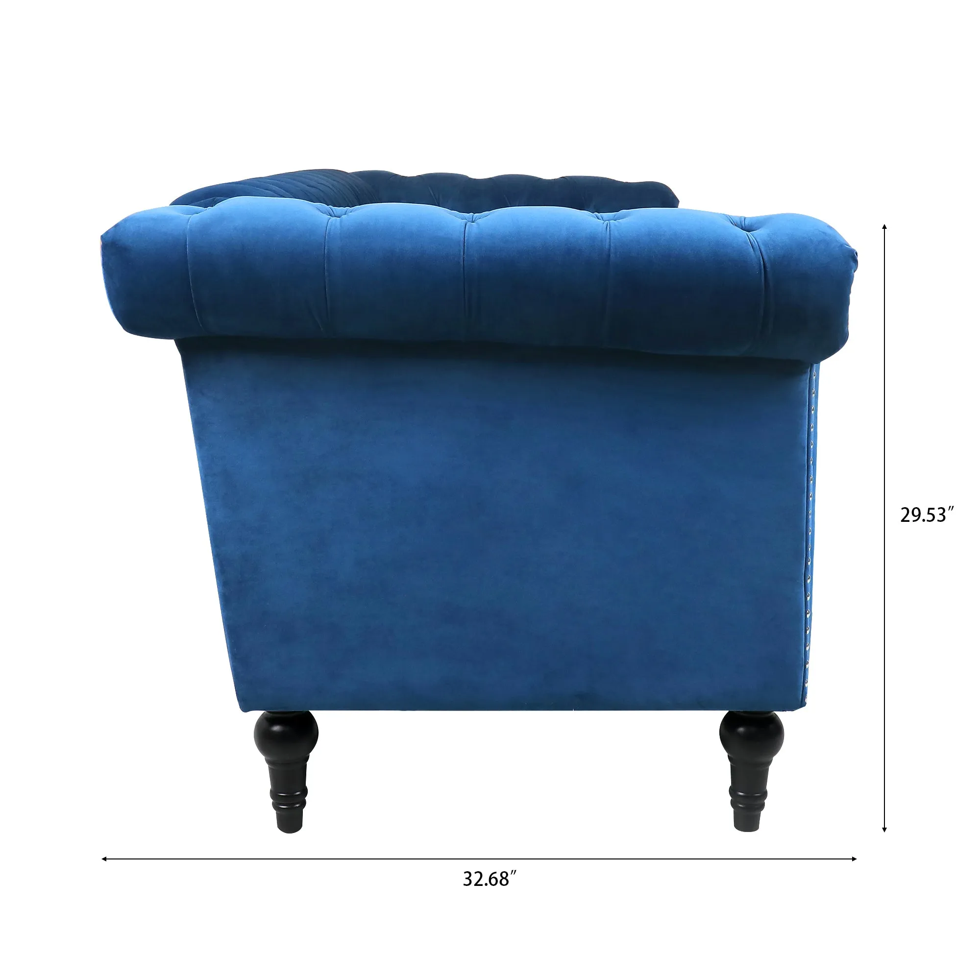 83.66 Inch Width Traditional  Square Arm removable cushion 3 seater Sofa