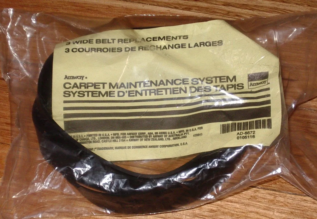 Amway CMS1000, CMS2000 Upright Cleaner Drive Belts (Pkt 3) - Part No. AD6672