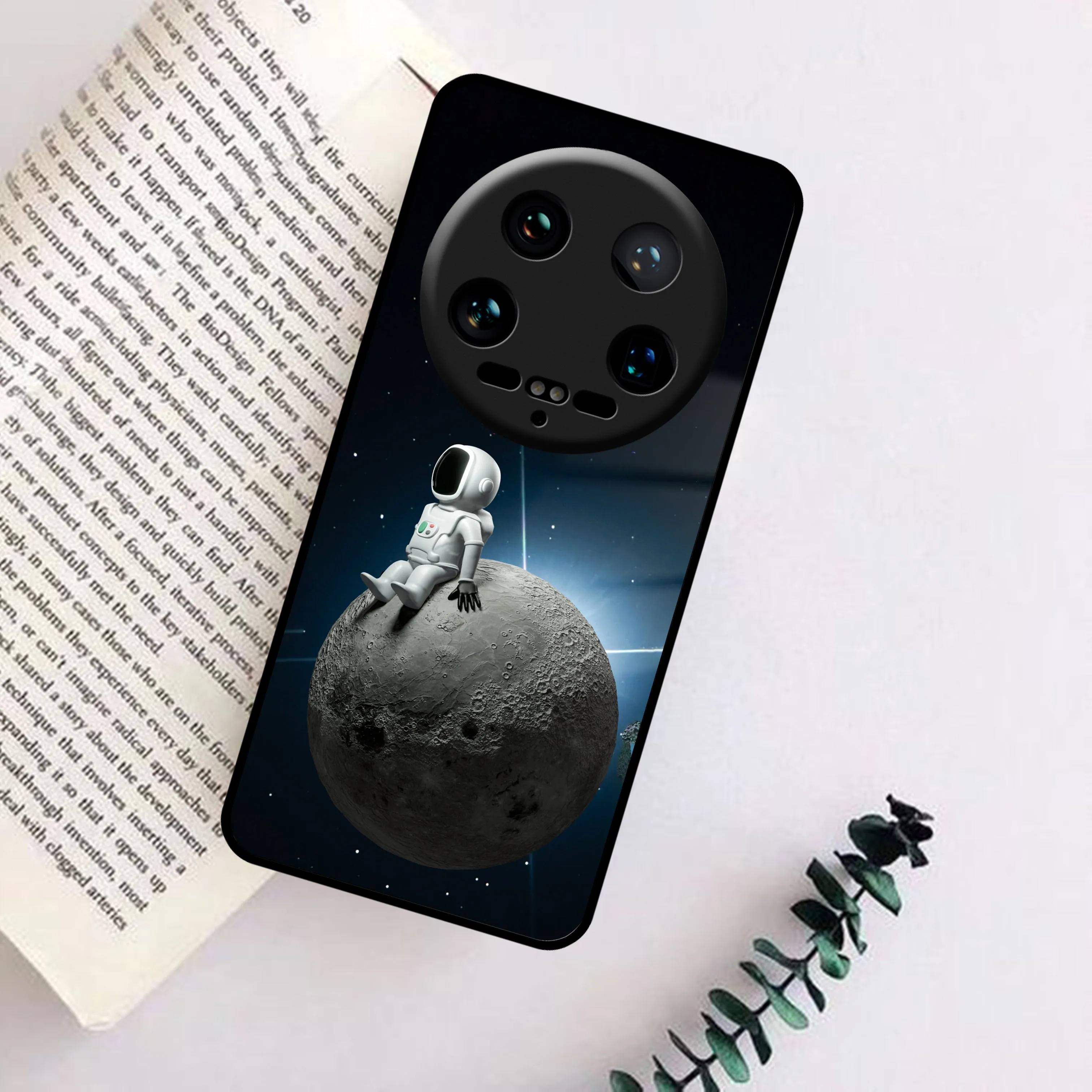 Astronod Moon Glass Case Cover For Redmi/Xiaomi