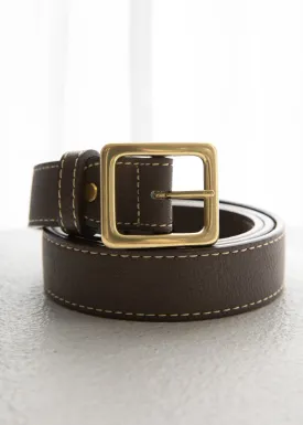 Aviana Leather Belt - Chocolate