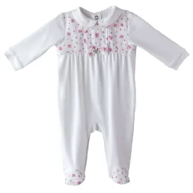 Babygrow - Pink Flower Bib