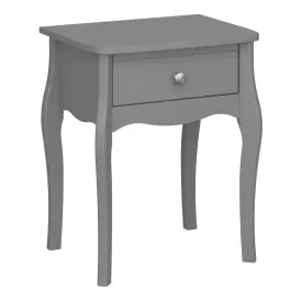 Baroque Grey Finish Bedside Table