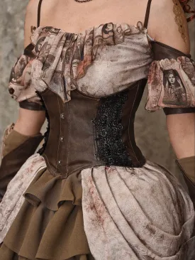 [Blood Supply] Dragon Era steampunk PU corset belt