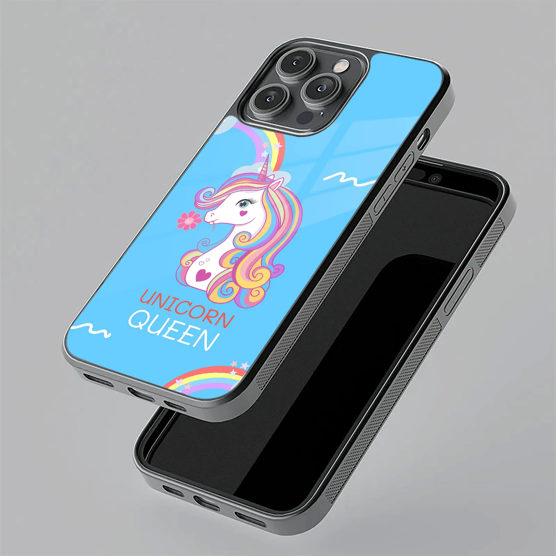 Blue Unicorn Queen Glass Phone Case For Redmi/Xiaomi