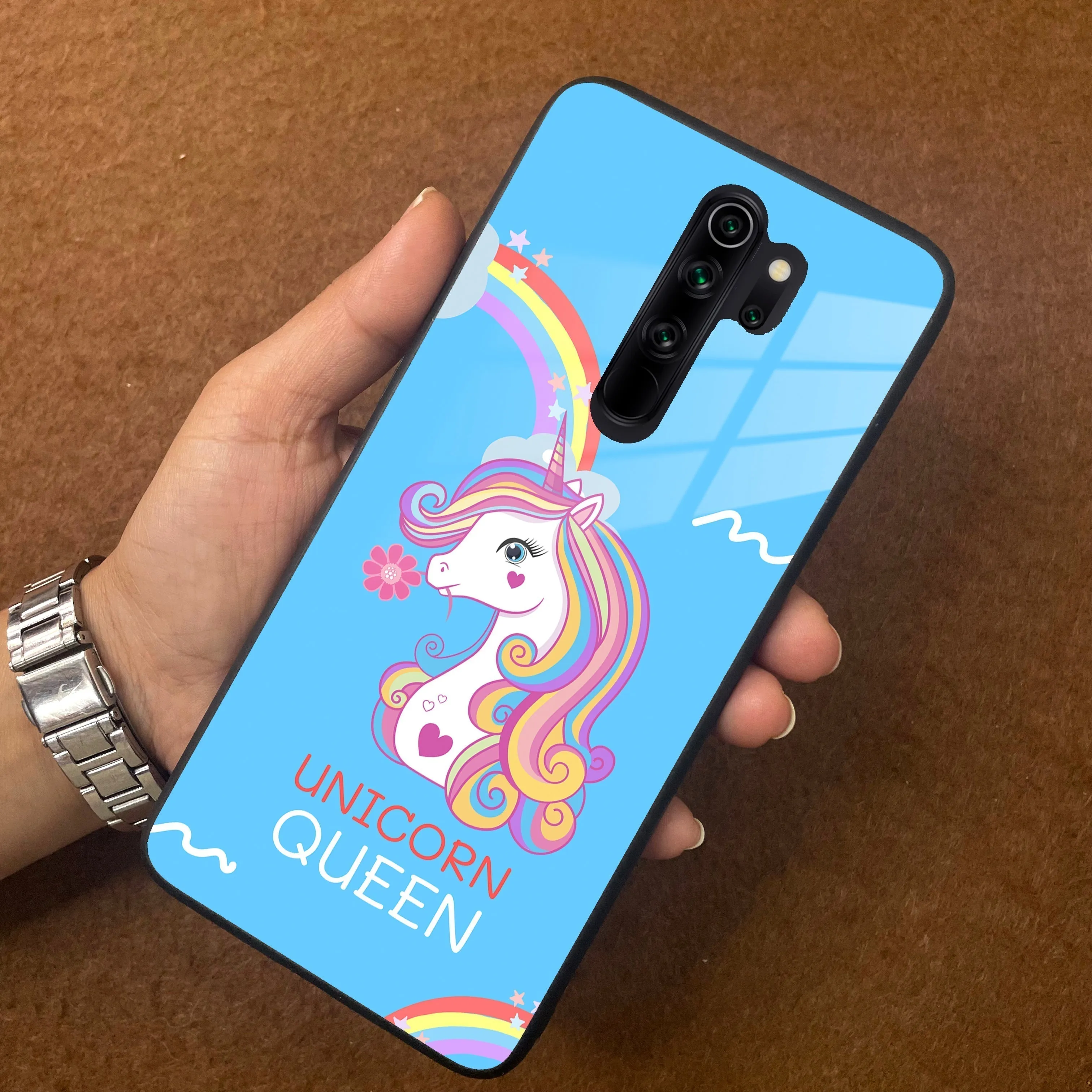 Blue Unicorn Queen Glass Phone Case For Redmi/Xiaomi