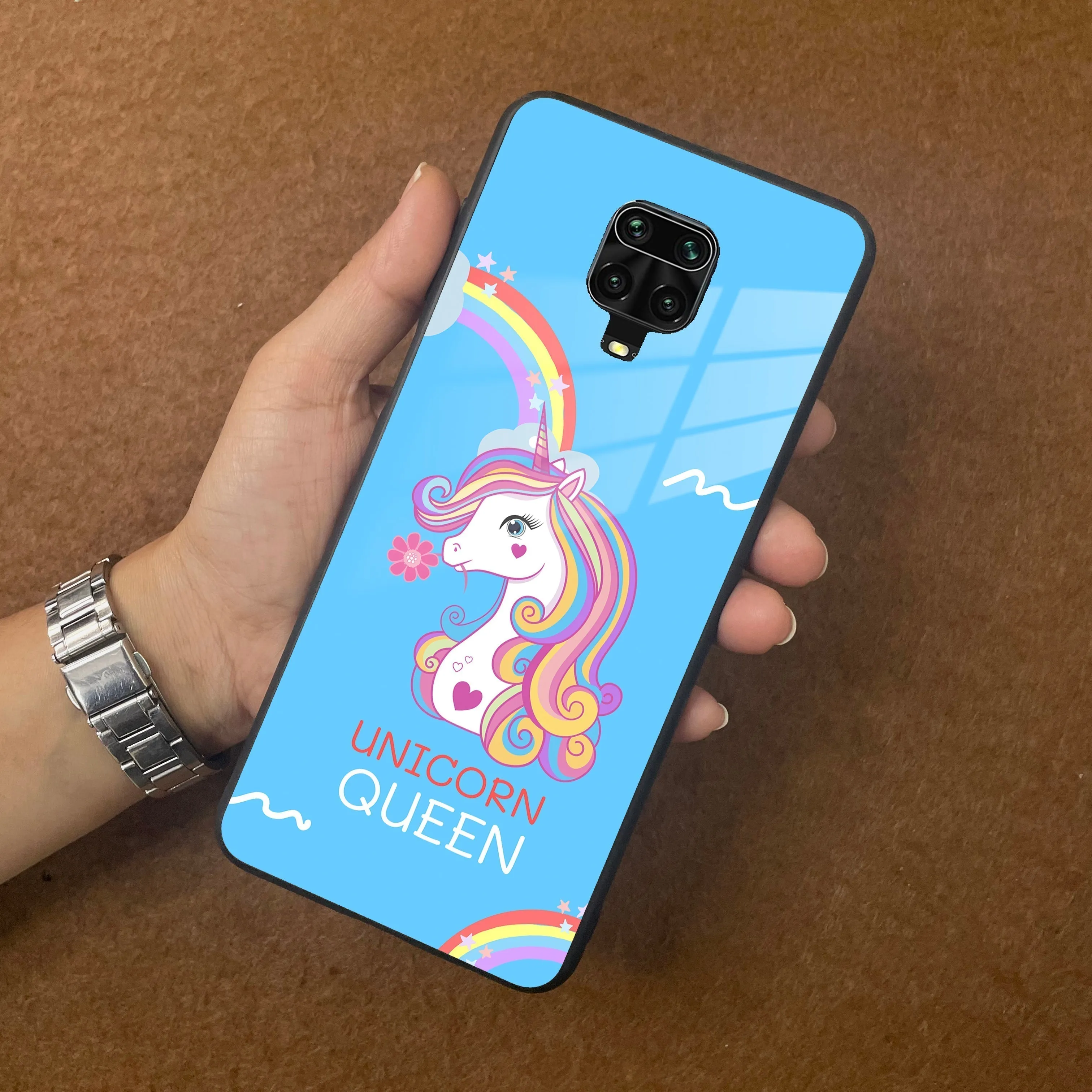 Blue Unicorn Queen Glass Phone Case For Redmi/Xiaomi