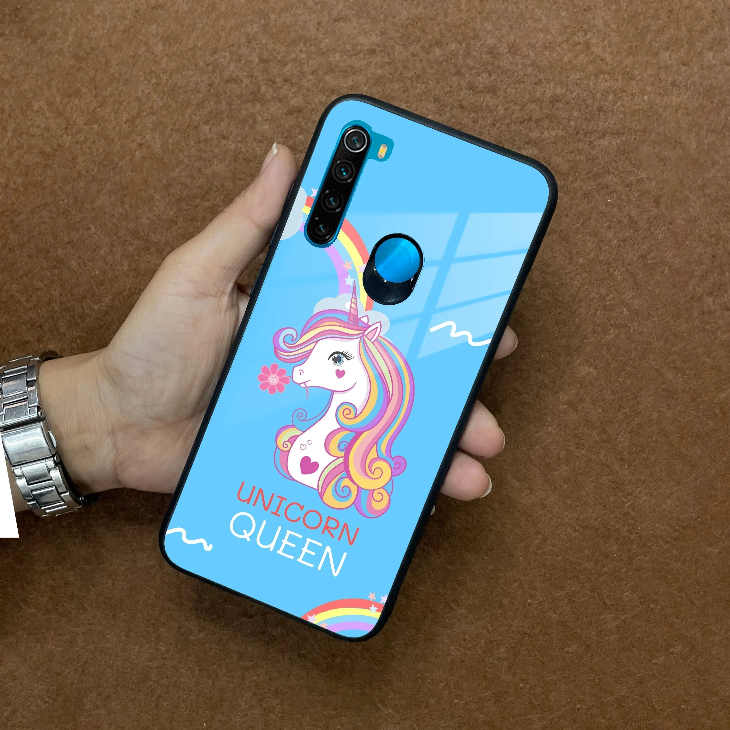 Blue Unicorn Queen Glass Phone Case For Redmi/Xiaomi