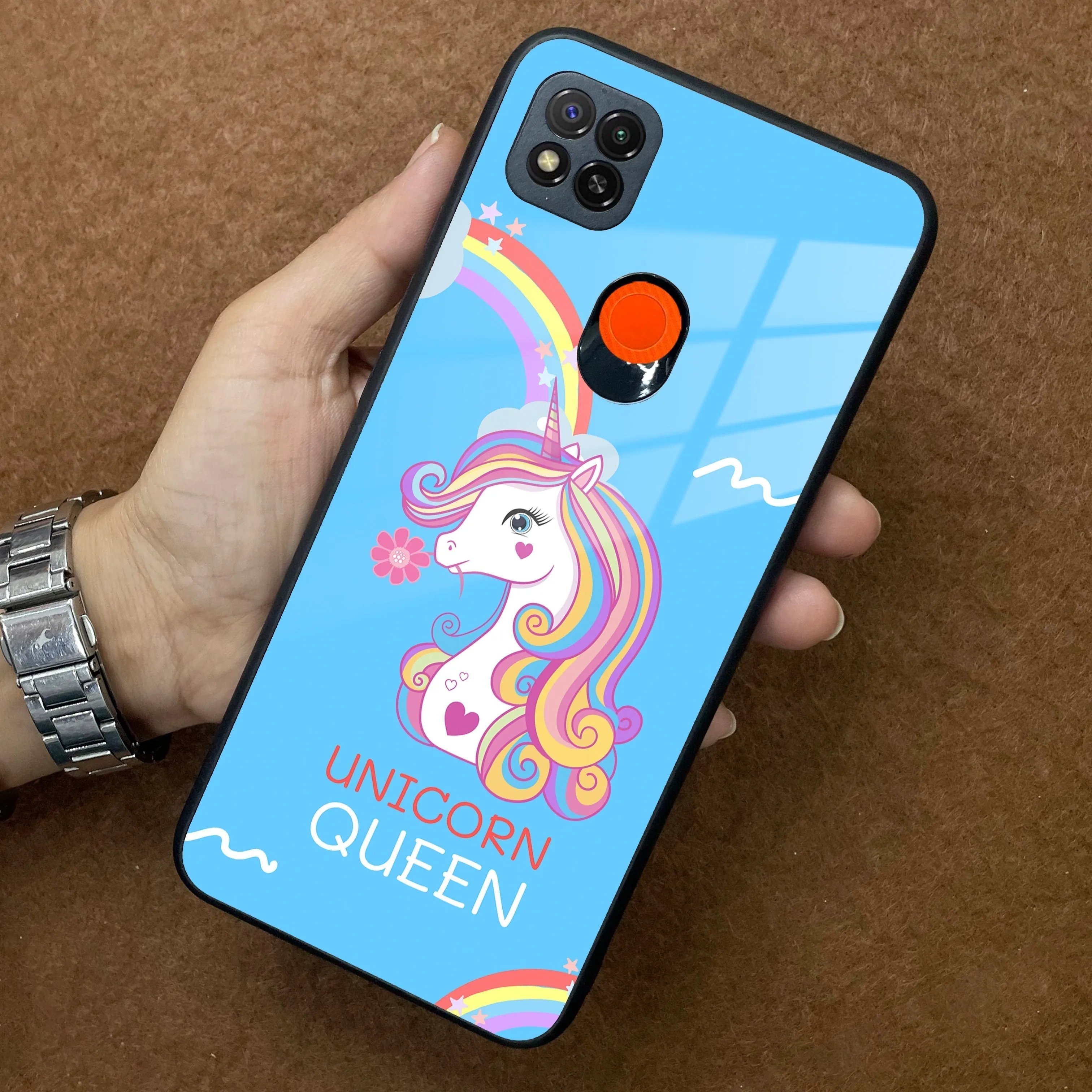 Blue Unicorn Queen Glass Phone Case For Redmi/Xiaomi