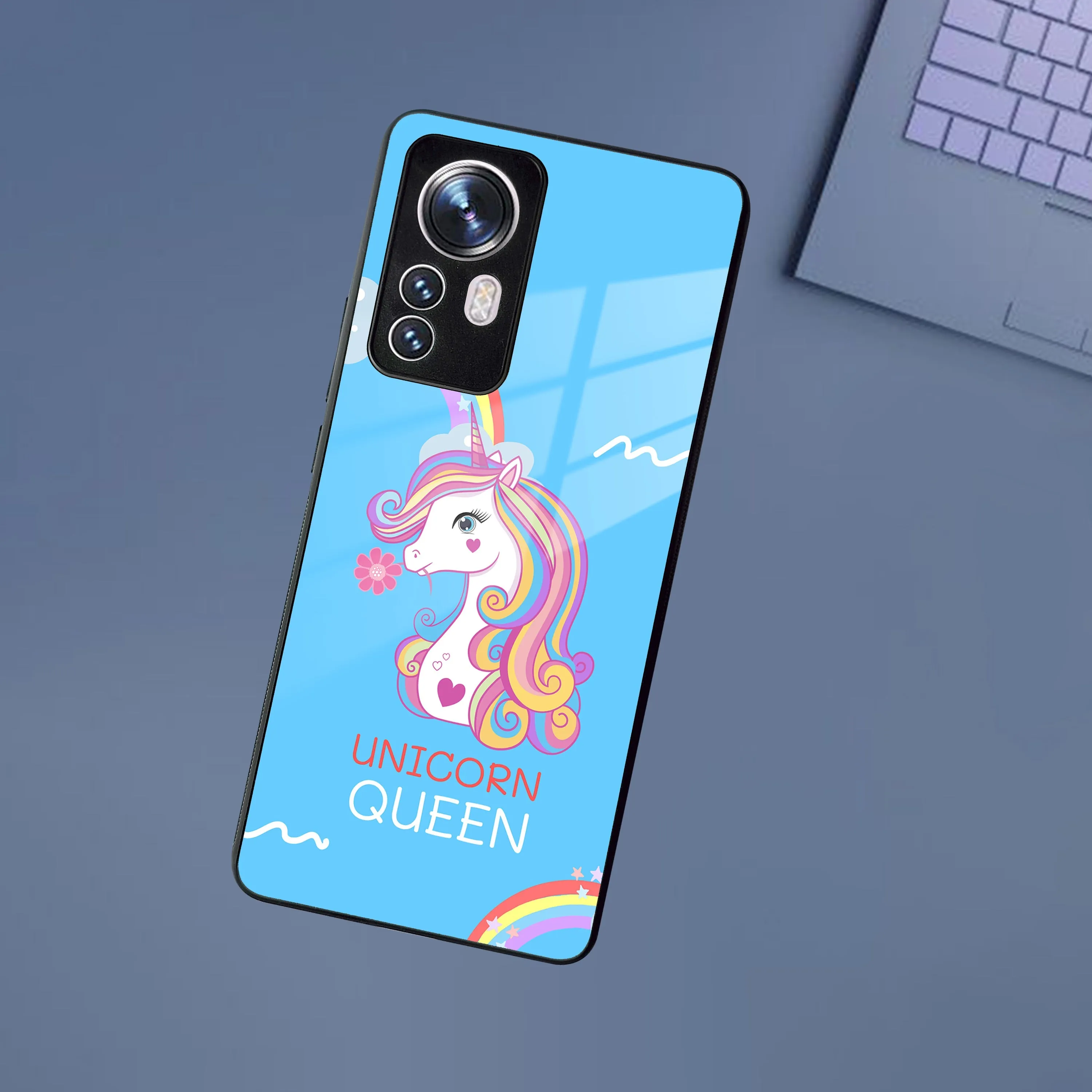 Blue Unicorn Queen Glass Phone Case For Redmi/Xiaomi