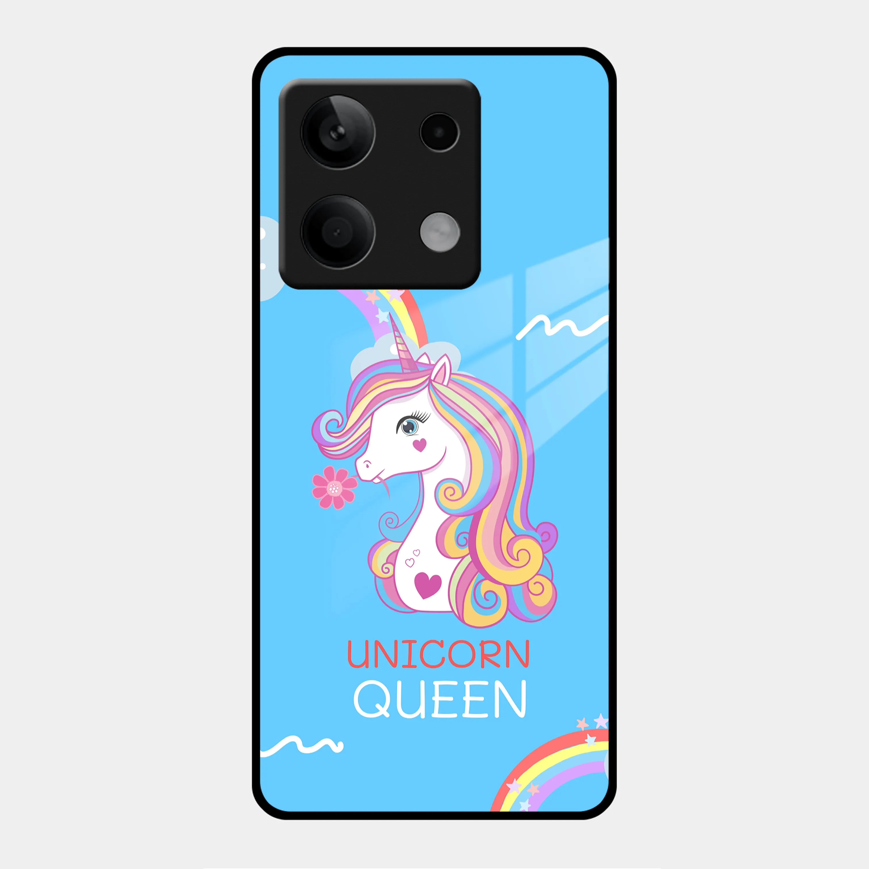 Blue Unicorn Queen Glass Phone Case For Redmi/Xiaomi