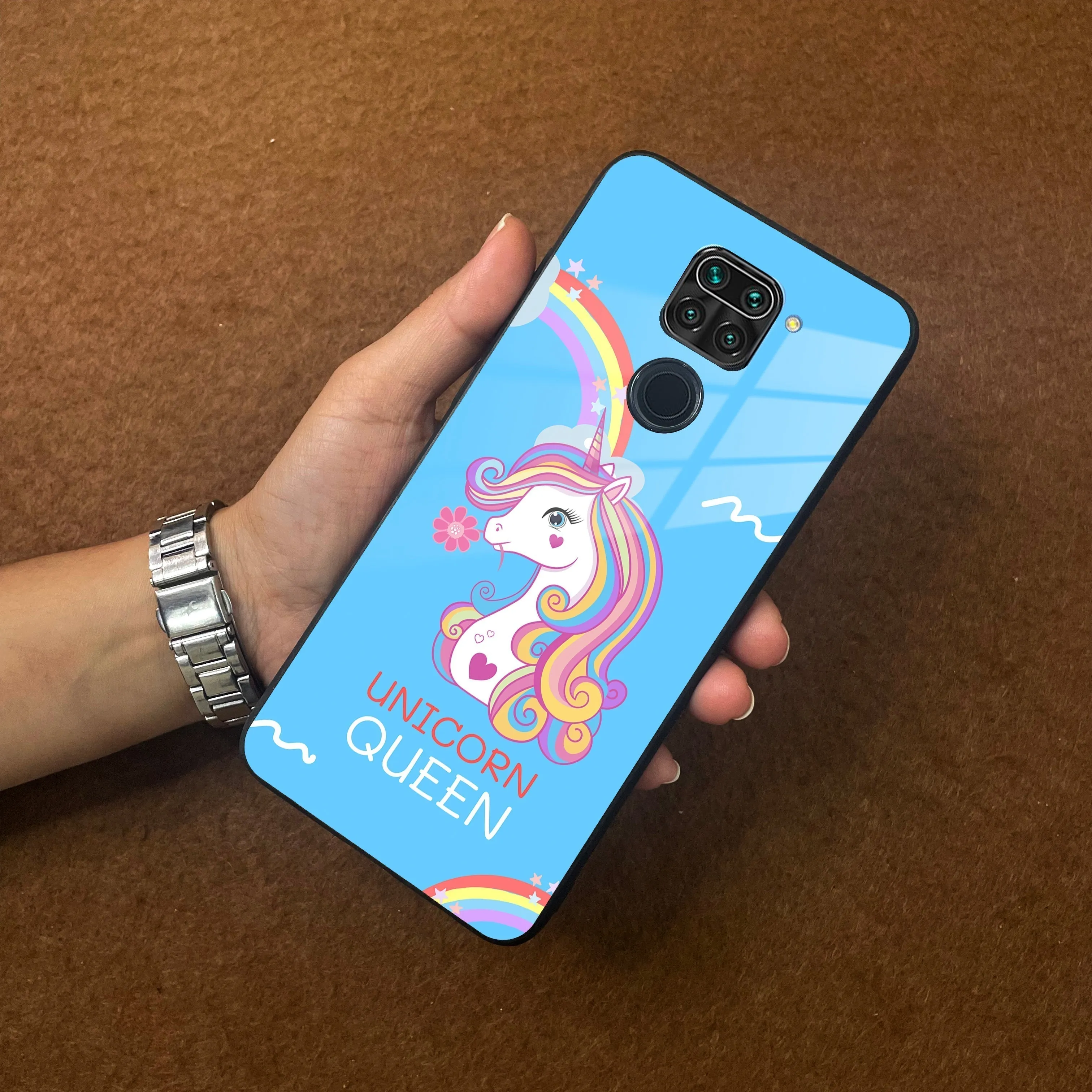 Blue Unicorn Queen Glass Phone Case For Redmi/Xiaomi