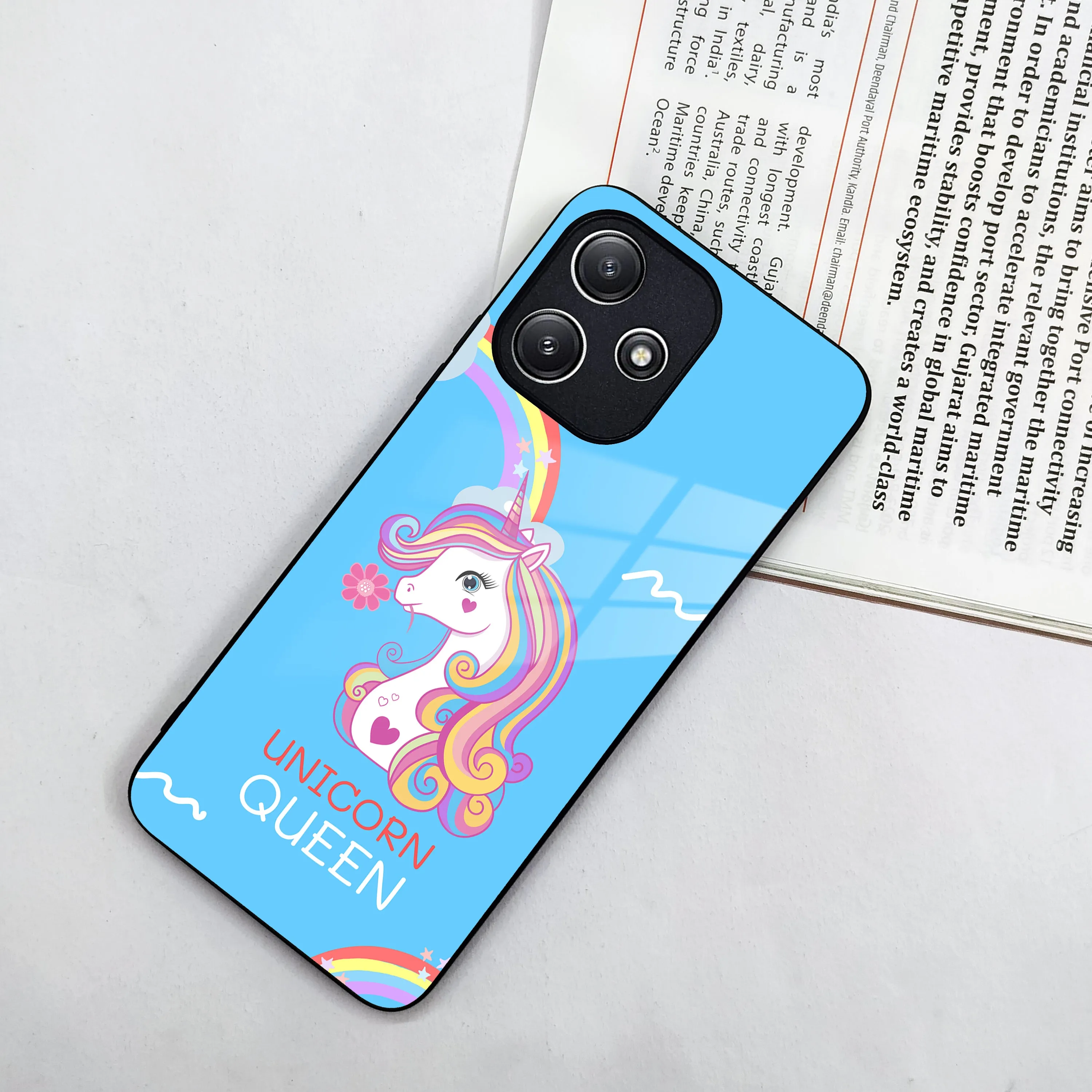 Blue Unicorn Queen Glass Phone Case For Redmi/Xiaomi