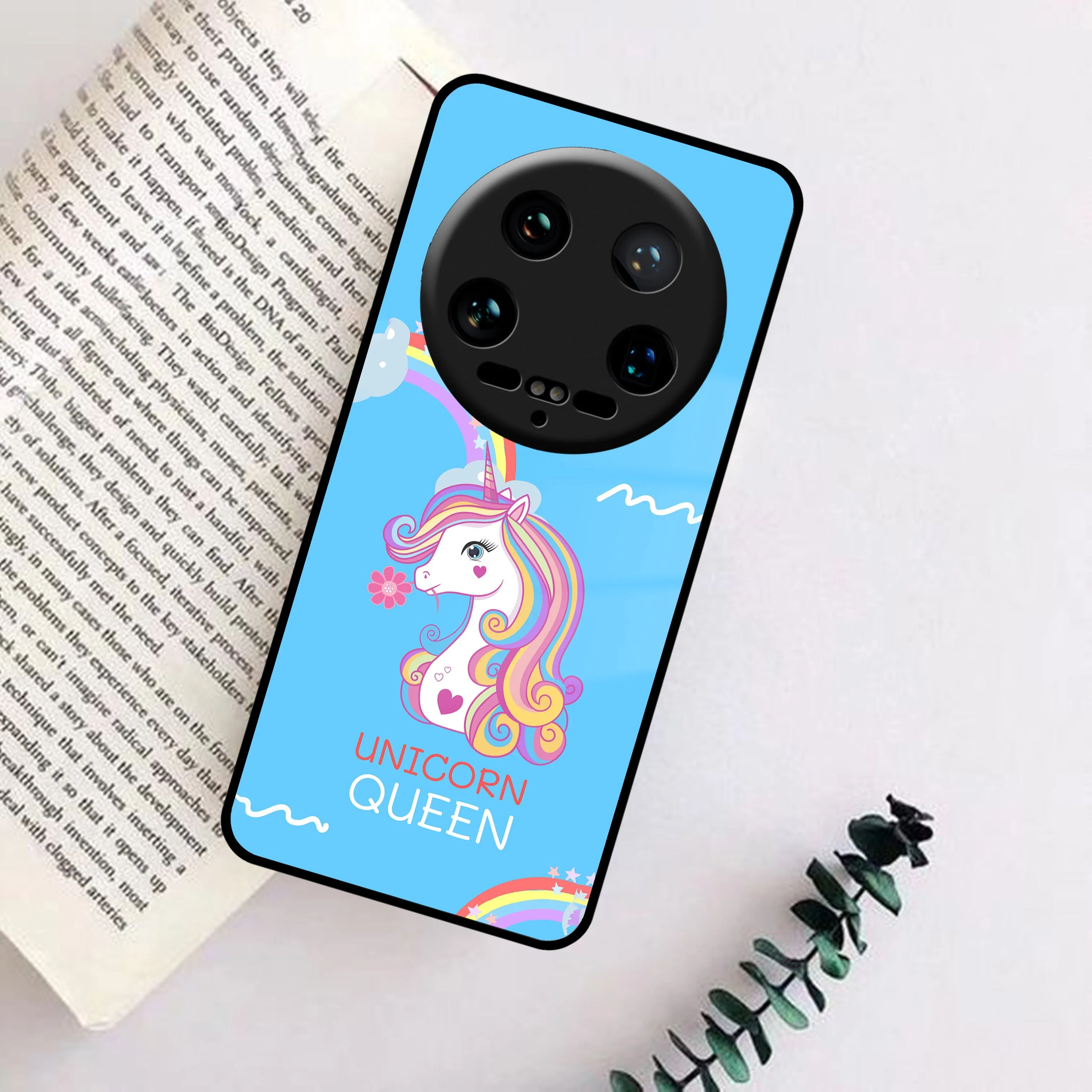 Blue Unicorn Queen Glass Phone Case For Redmi/Xiaomi