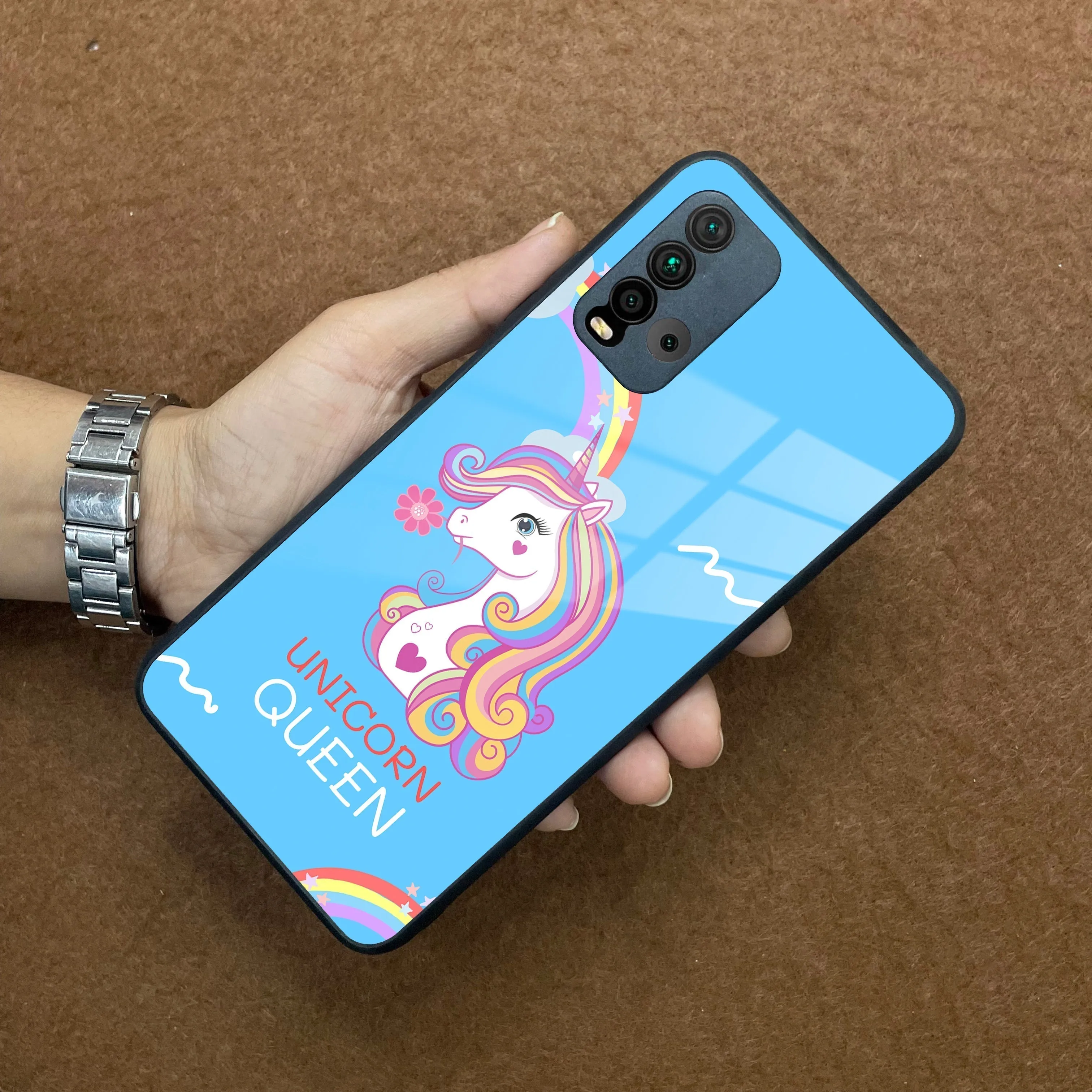 Blue Unicorn Queen Glass Phone Case For Redmi/Xiaomi