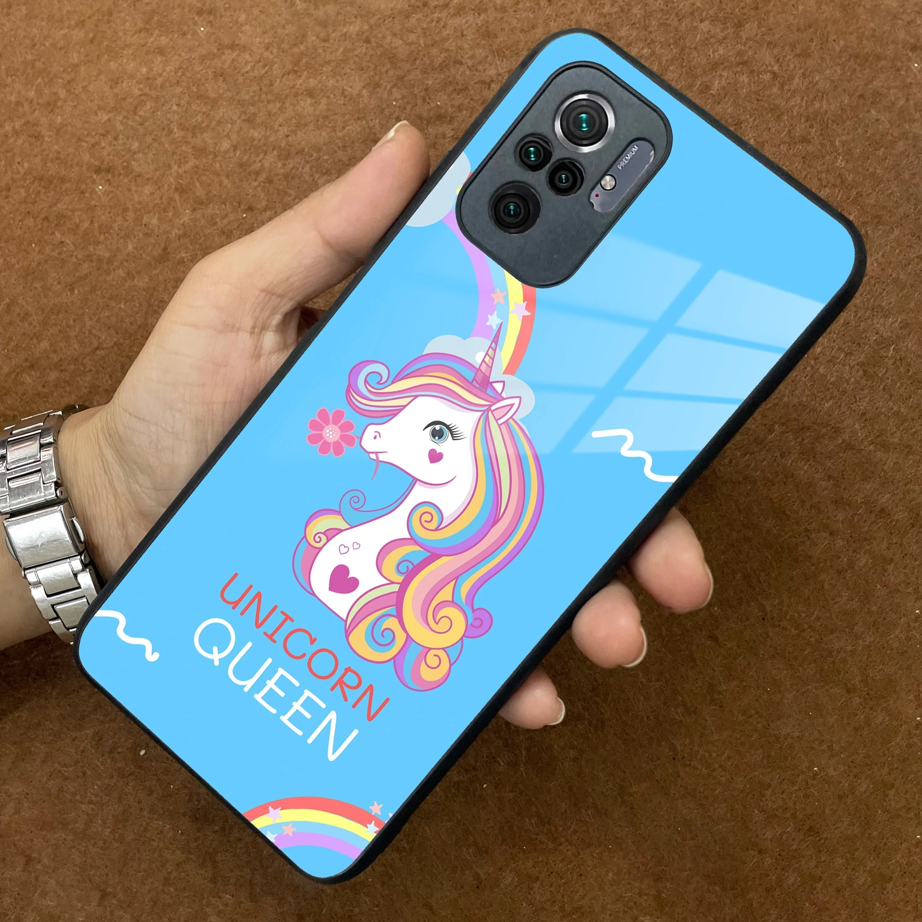 Blue Unicorn Queen Glass Phone Case For Redmi/Xiaomi