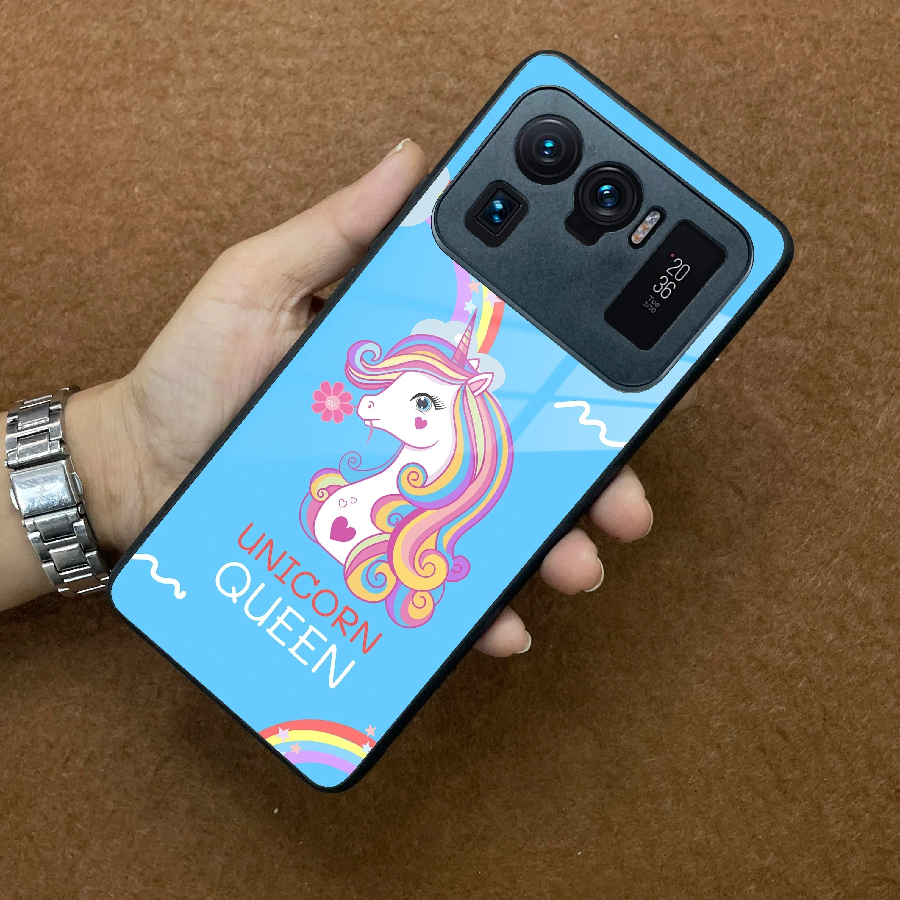 Blue Unicorn Queen Glass Phone Case For Redmi/Xiaomi