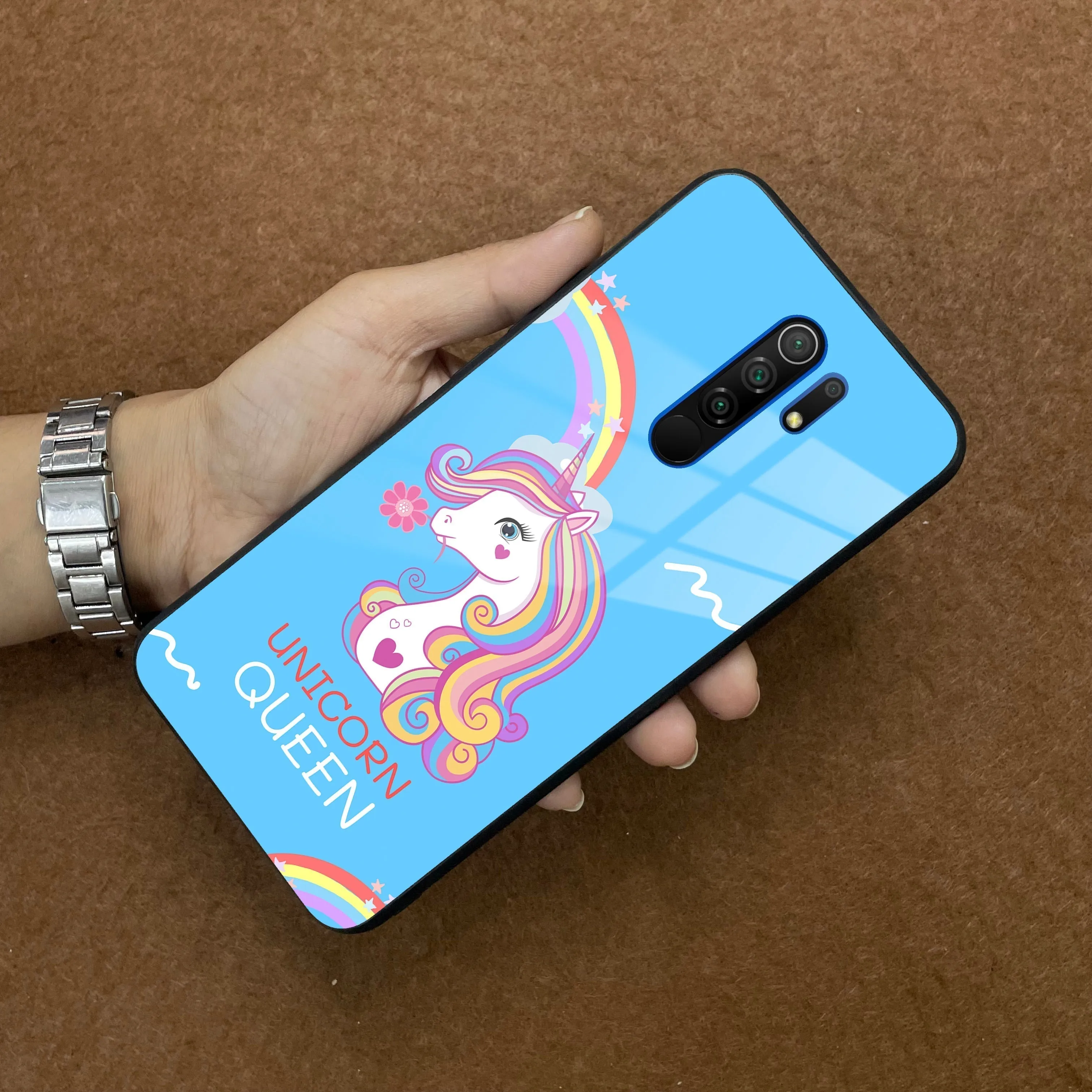 Blue Unicorn Queen Glass Phone Case For Redmi/Xiaomi