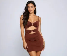 Bold Stunner Stylish Cutout Mini Dress