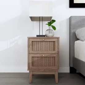 Bordeaux Oak Finish Bedside Table