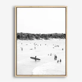 Byron Surfer II B&W Photo Canvas Print