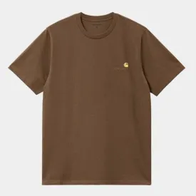 Carhartt WIP American Script T-Shirt Lumber Brown