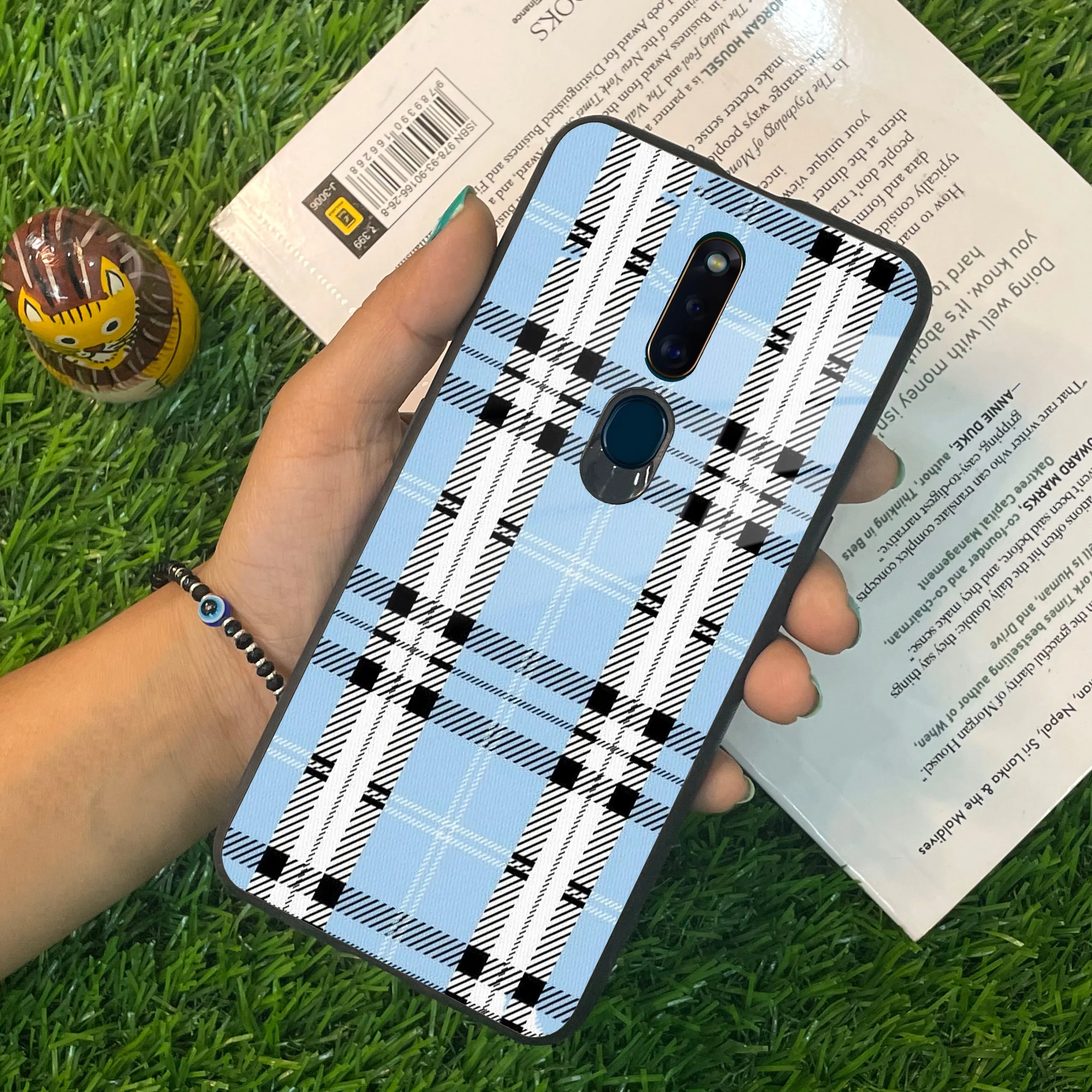 Check Glass Phone Case And Cover For Oppo