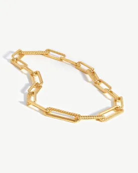 Chunky Half Radial Chain Necklace | 18ct Gold Plated