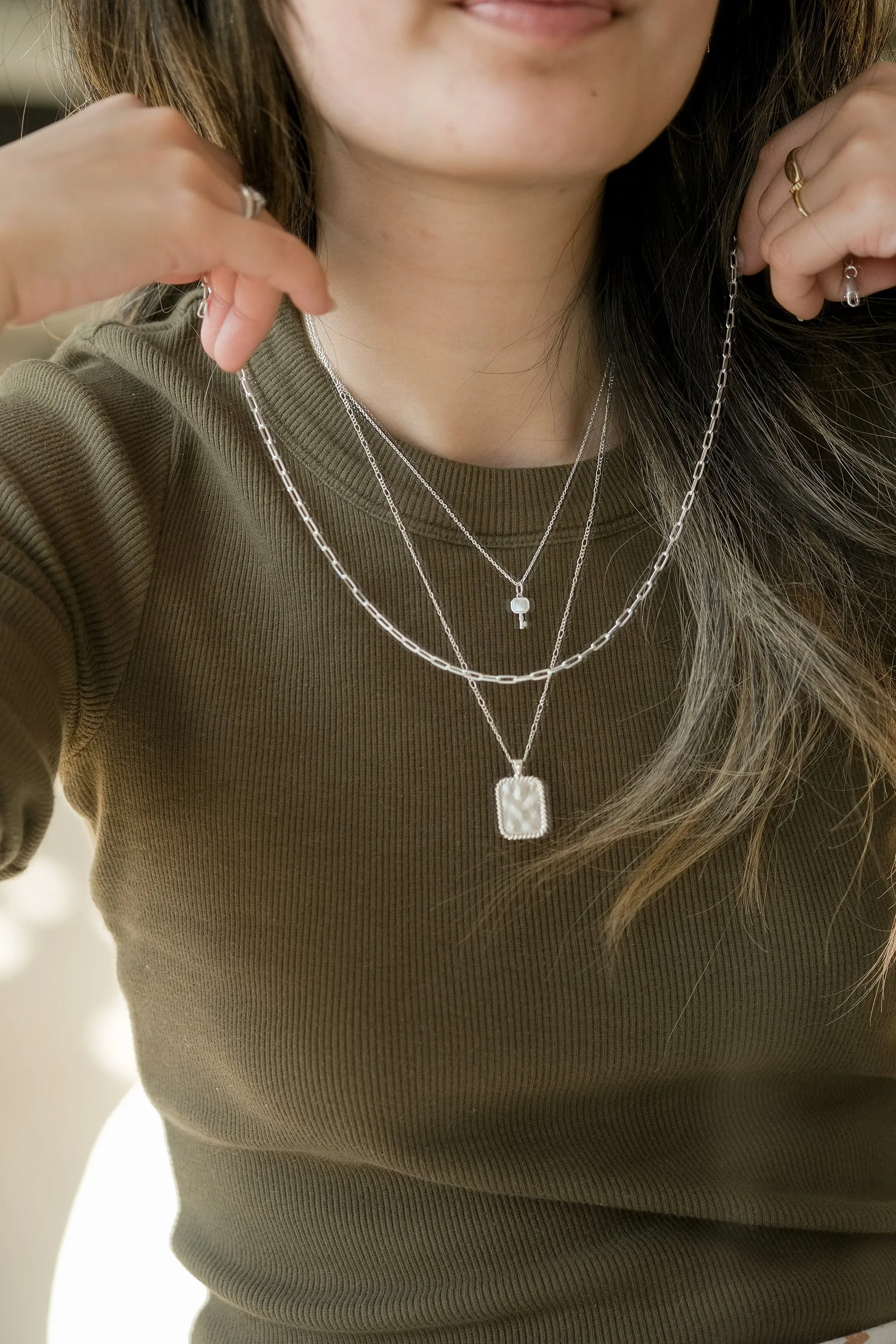 Chunky Paperclip Chain Necklace - Sterling Silver