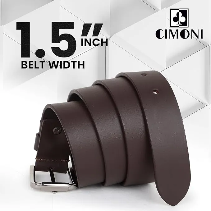 CIMONI® Premium Genuine Leather Belt for Men Jeans & Pants Wear Belt (1 Year Gurantee)