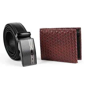 CIMONI® Premium Vegan Leather Belt & Wallet Combo for Men