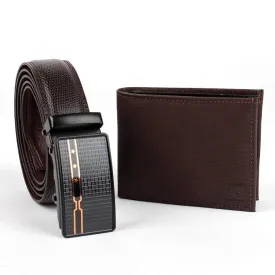 CIMONI® Premium Vegan Leather Belt & Wallet Combo for Men