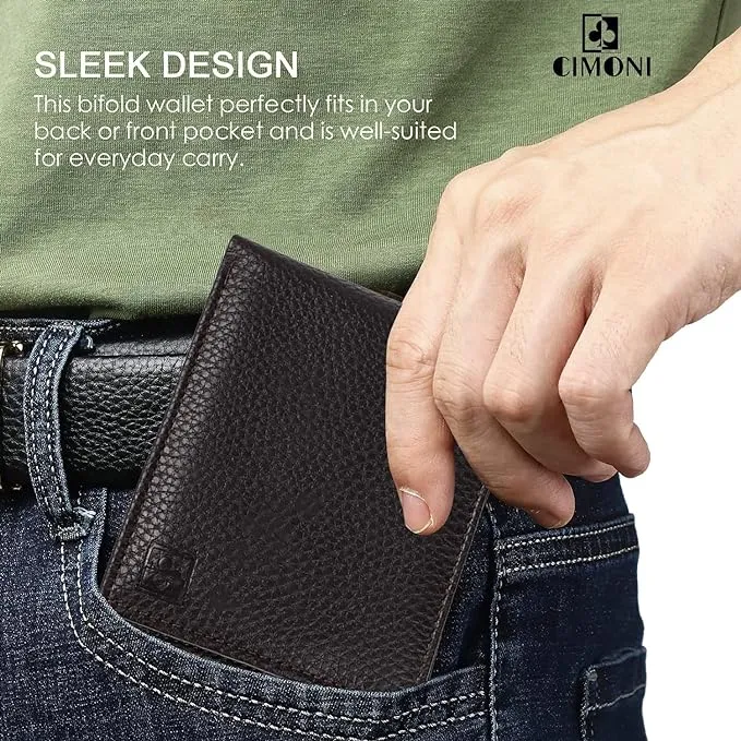 CIMONI® Premium Vegan Leather Belt & Wallet Combo for Men