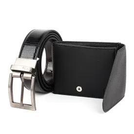 CIMONI® Premium Vegan Leather Belt & Wallet Combo for Men