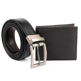 CIMONI® Premium Vegan Leather Belt & Wallet Combo for Men