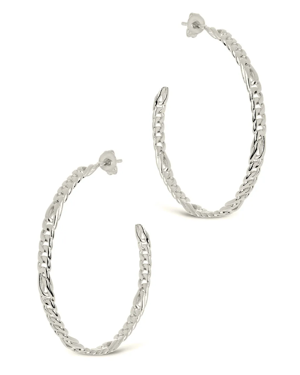 Claudette Chain Hoop Earrings