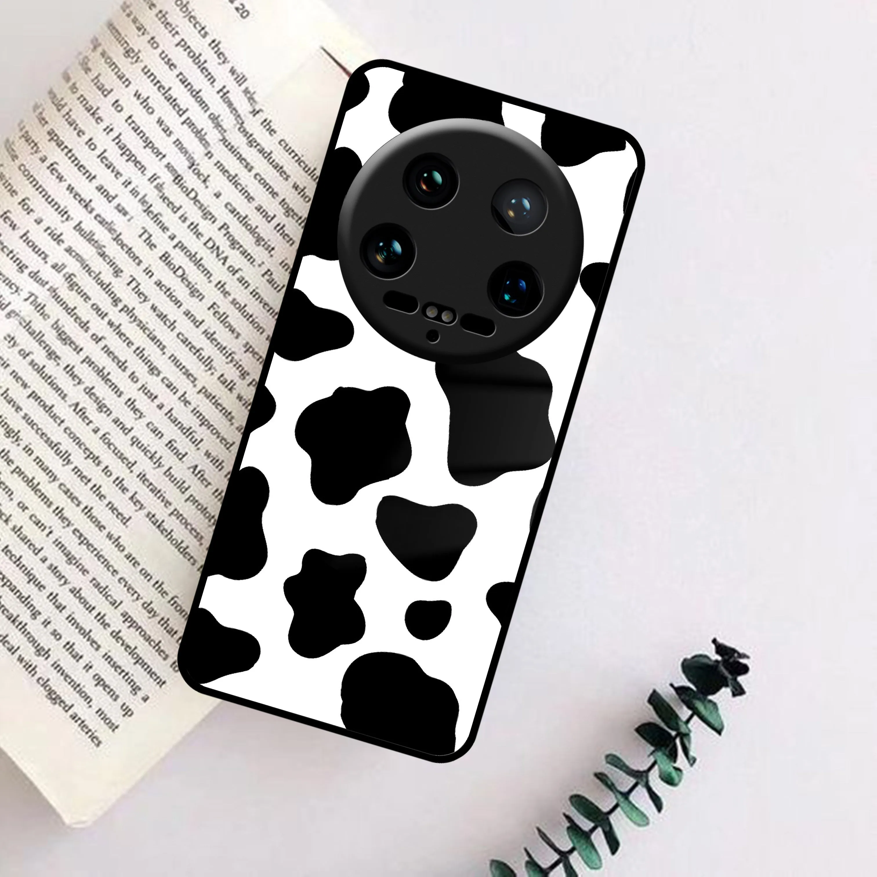 Cow Print Glass Phone Case And Cover For Redmi/Xiaomi