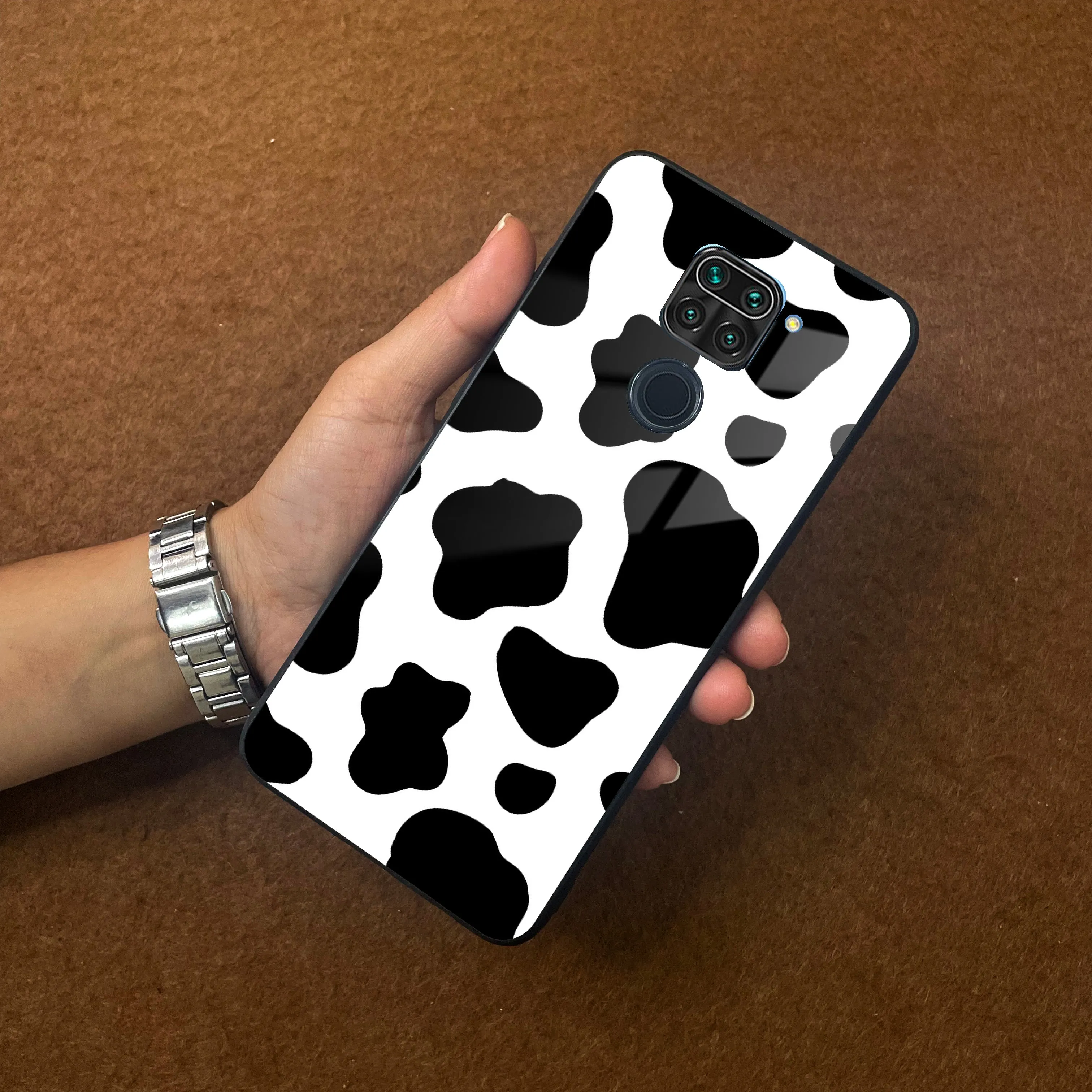 Cow Print Glass Phone Case And Cover For Redmi/Xiaomi