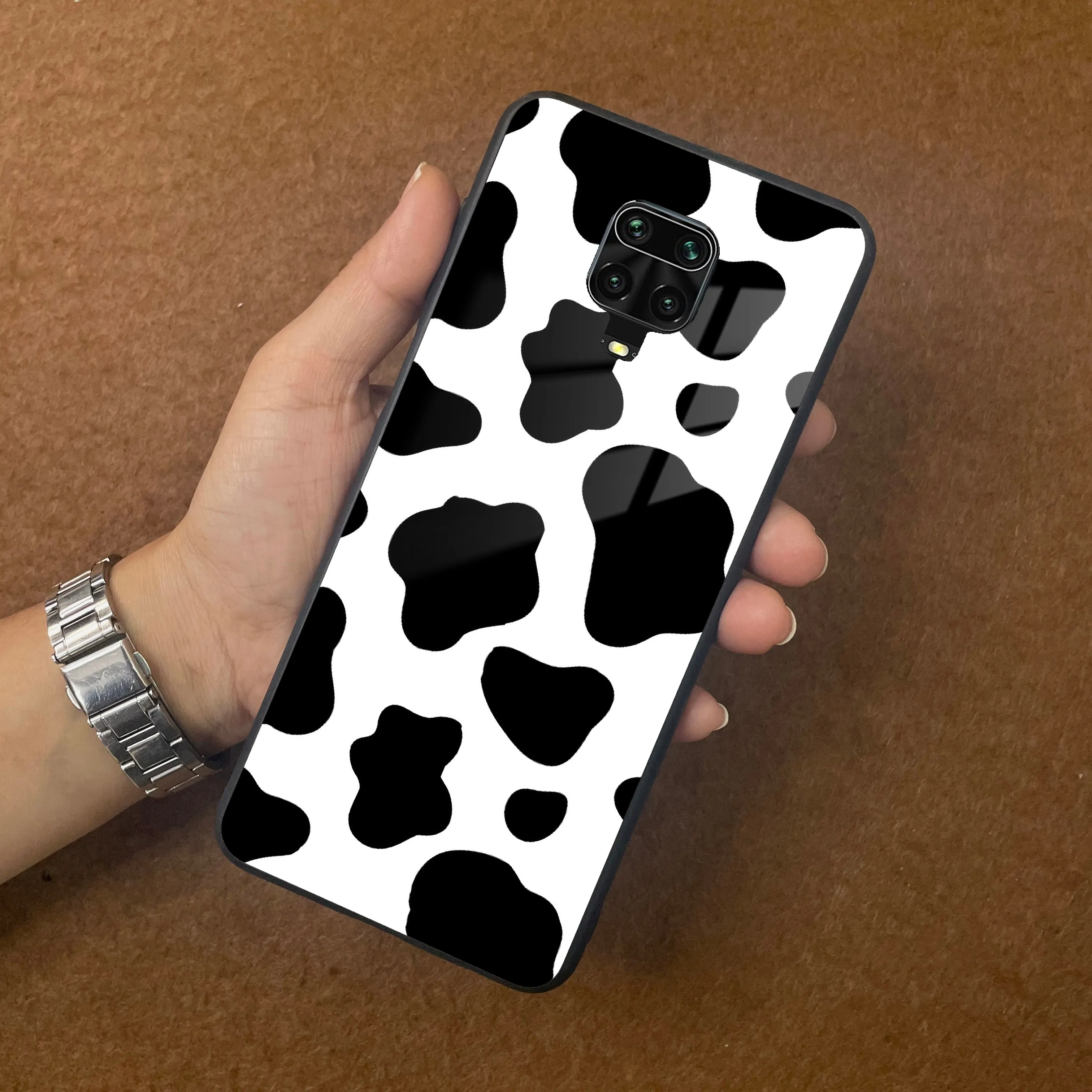 Cow Print Glass Phone Case And Cover For Redmi/Xiaomi