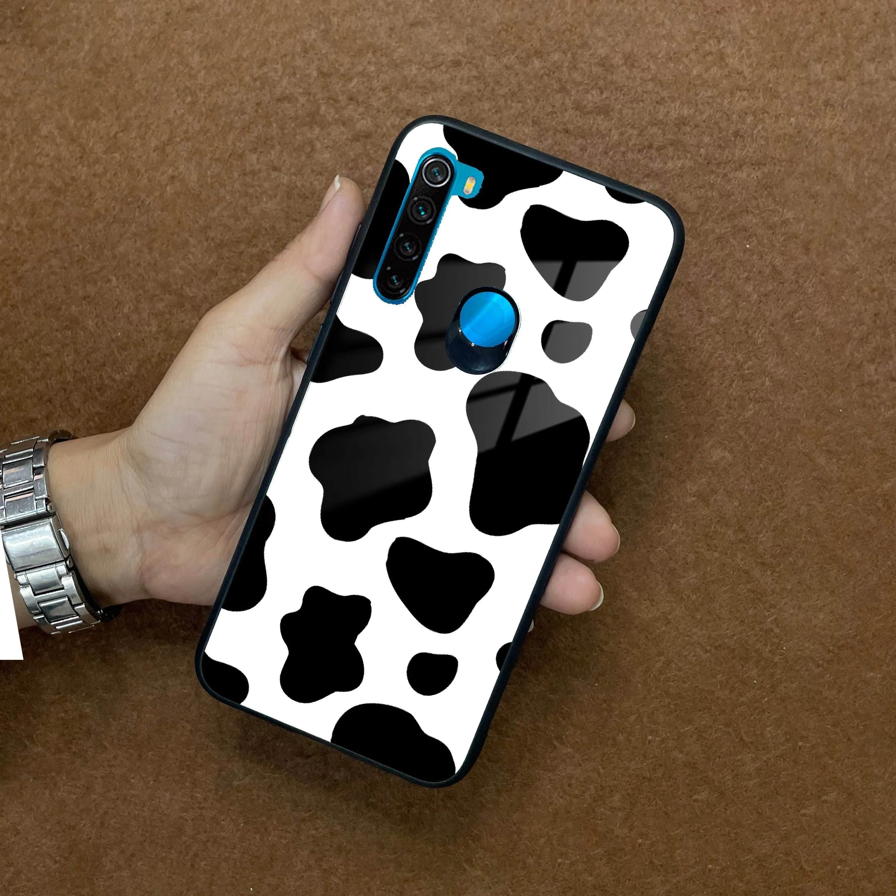 Cow Print Glass Phone Case And Cover For Redmi/Xiaomi