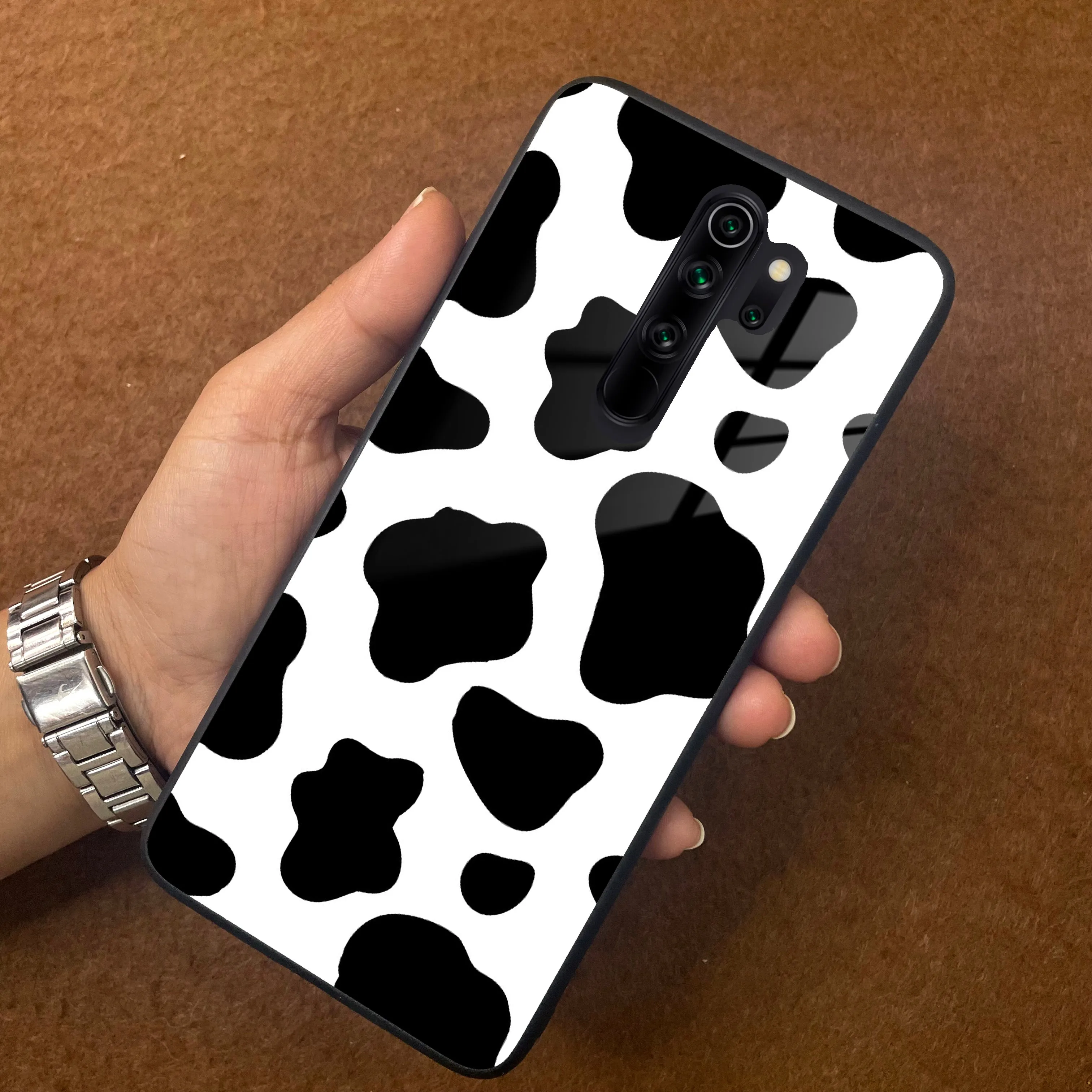 Cow Print Glass Phone Case And Cover For Redmi/Xiaomi