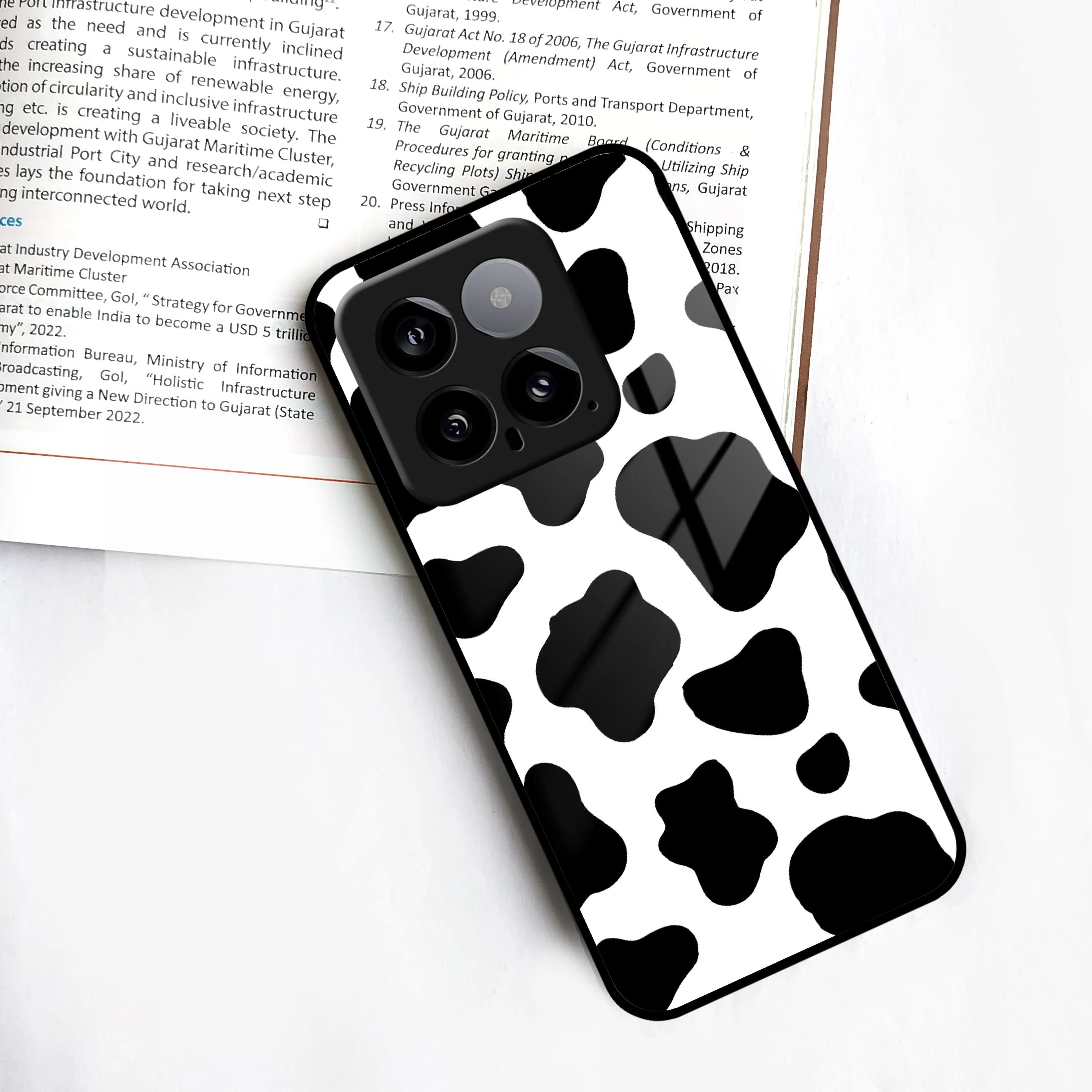 Cow Print Glass Phone Case And Cover For Redmi/Xiaomi