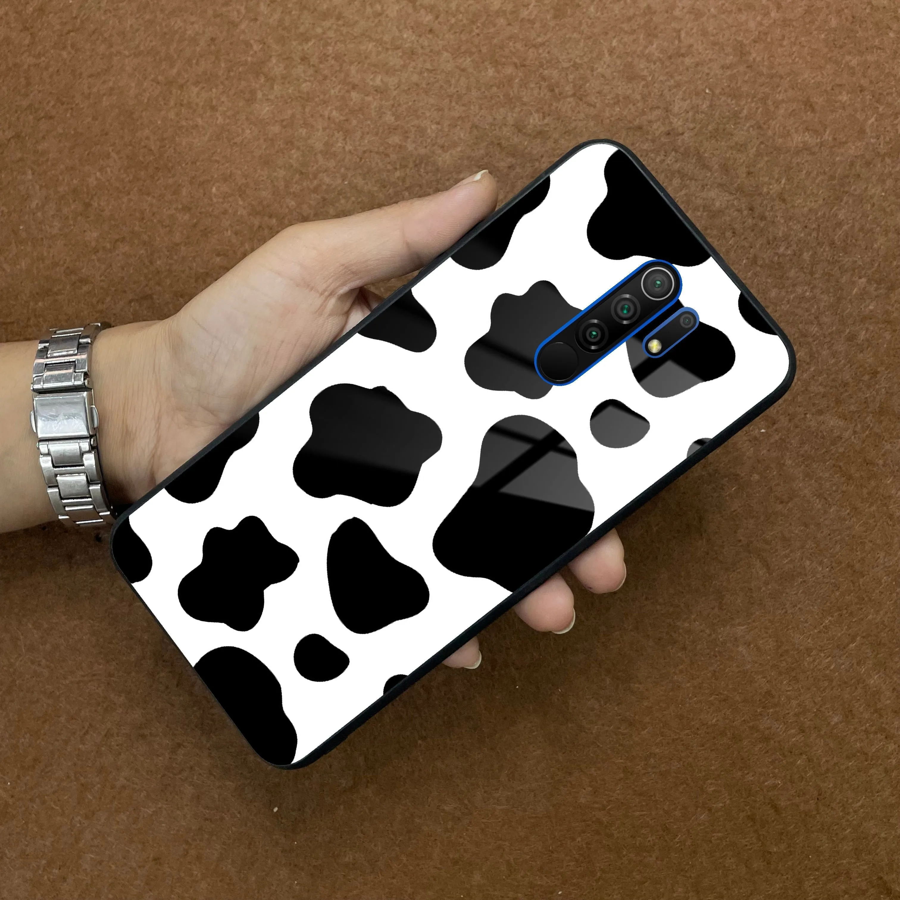 Cow Print Glass Phone Case And Cover For Redmi/Xiaomi