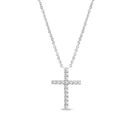 DECENT AND MODERN CROSS DIAMOND NECKLACE